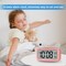 Night Light Digital Alarm Clock with Indoor Temperature, Battery Operated Desk Small Clock (Light Salmon Pink)
